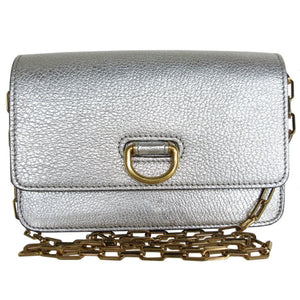 Burberry Silver Leather Shoulder Bag ( )