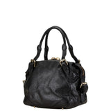 Burberry Black Leather Shoulder Bag Tote Bag ( )