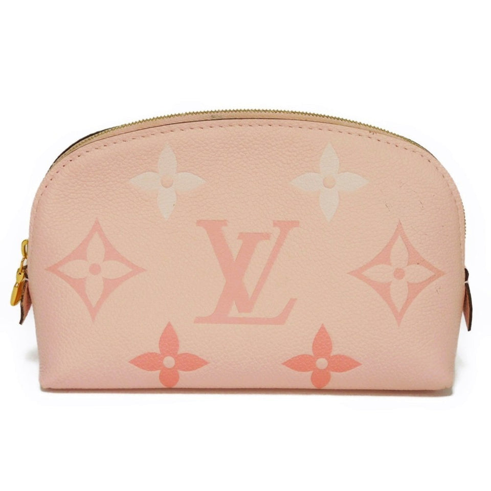 Louis Vuitton Pouch Pochette Cosmetic LV Logo Pink Monogram Empreinte by the Pool Boutonde Rose Women's Clutch