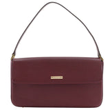 Burberry Bordeaux Red Color Leather Shoulder Bag ( )