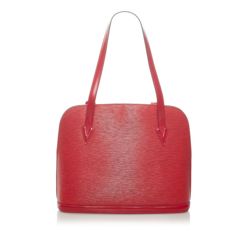 Louis Vuitton Epi Lussac Shoulder Bag Castilian Red Leather Ladies Louis Vuitton
