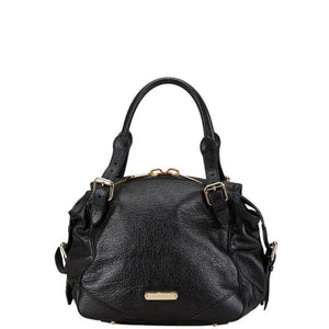 Burberry Black Leather Shoulder Bag Tote Bag ( )