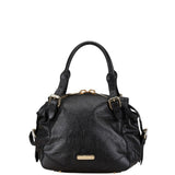 Burberry Black Leather Shoulder Bag Tote Bag ( )