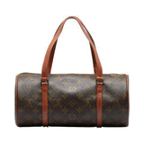 Louis Vuitton Monogram Papillon 30 [Old] HandBag Brown PVC Leather Ladies