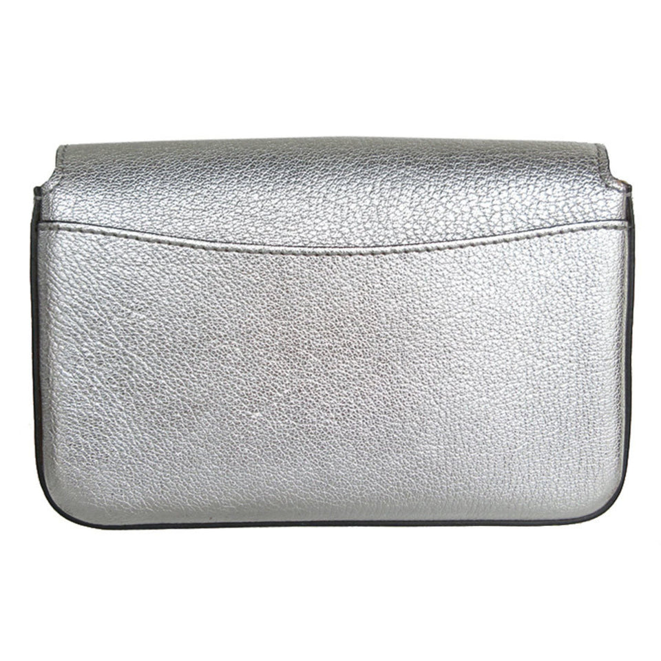 Burberry Silver Leather Shoulder Bag ( )