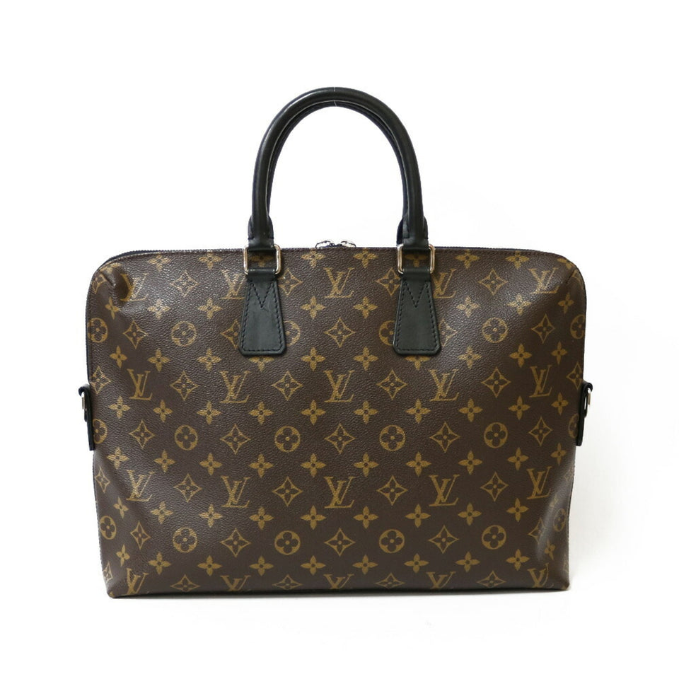 Louis Vuitton Bag Macassar Shoulder Porto Documanjour Brown Ladies Monogram Canvas