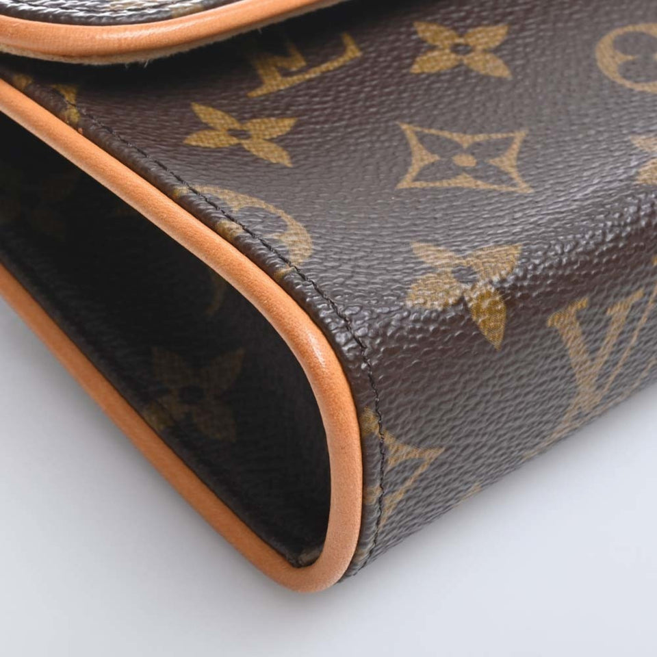 Louis Vuitton Monogram Pochette Florentine Waist Bag Brown Women's