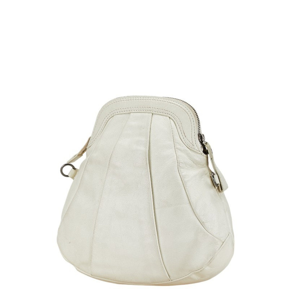 Burberry Blue Label White Leather Shoulder Bag ( )