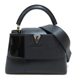 Louis Vuitton CapucineBB2way Shoulder Bag Black enamel Taurillon Clemence leather/snake
