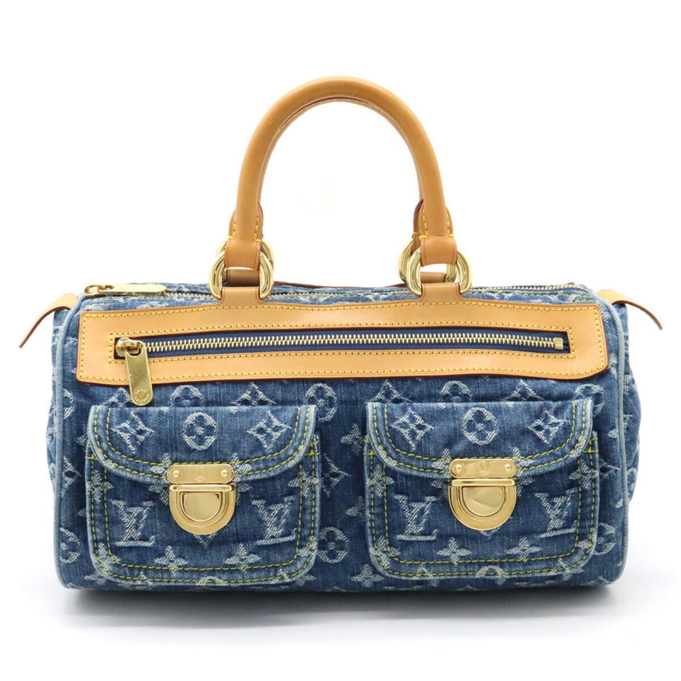 Louis Vuitton Monogram Neo Handbag Boston Bag Blue