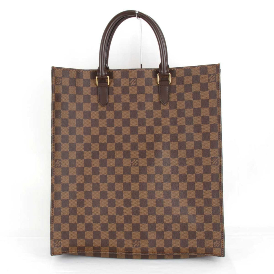 Louis Vuitton Damier Sac Pla Handbag PVC Coated Canvas Ebene Women's