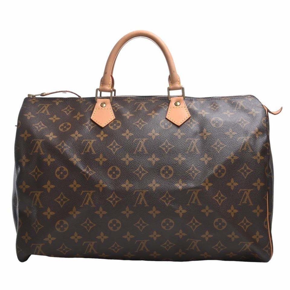 Louis Vuitton Monogram Handbag Boston Bag Brown Women's