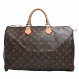 Louis Vuitton Monogram Handbag Boston Bag Brown Women's
