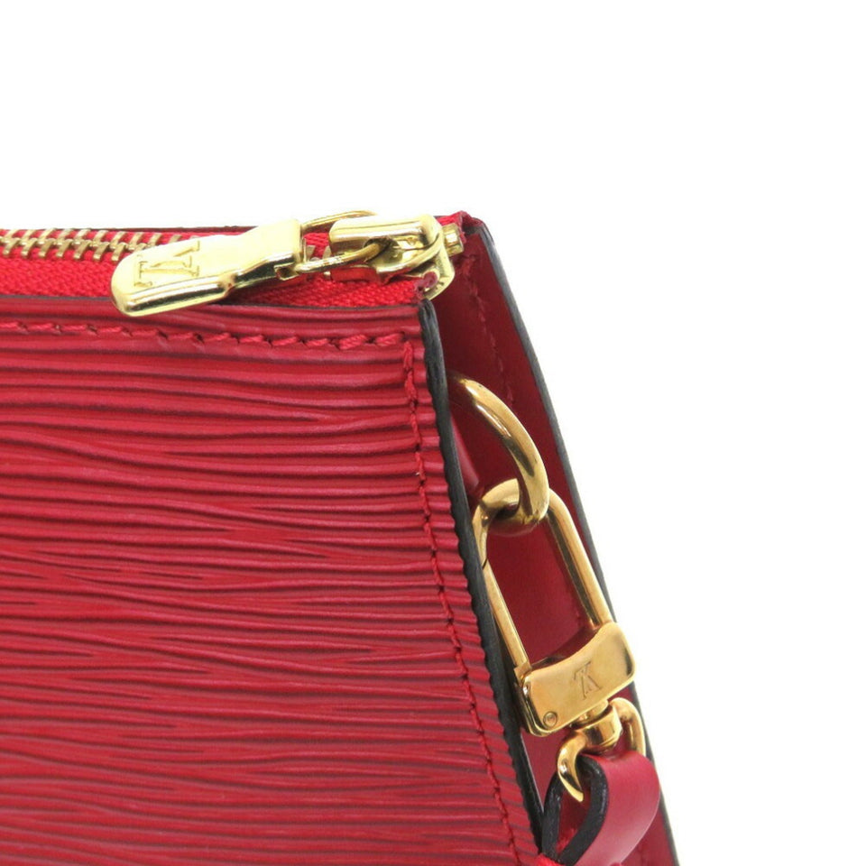 Louis Vuitton Epi Pochette Accessory Red Handbag 0193 Louis Vuitton