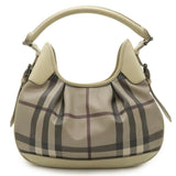 Burberry Brown Grayish Pvc Leather Shoulder Bag ( )