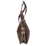 Burberry Bordeaux Leather Shoulder Bag ( )