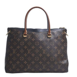 Louis Vuitton Monogram Pallas HandBag Brown/Black Ladies
