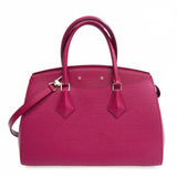 Louis Vuitton Epi Soufflot MM Women's Handbag,Shoulder Bag Fuchsia