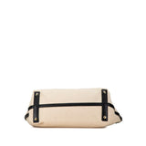Burberry Black Canvas Leather Shoulder Bag Tote Bag ( )
