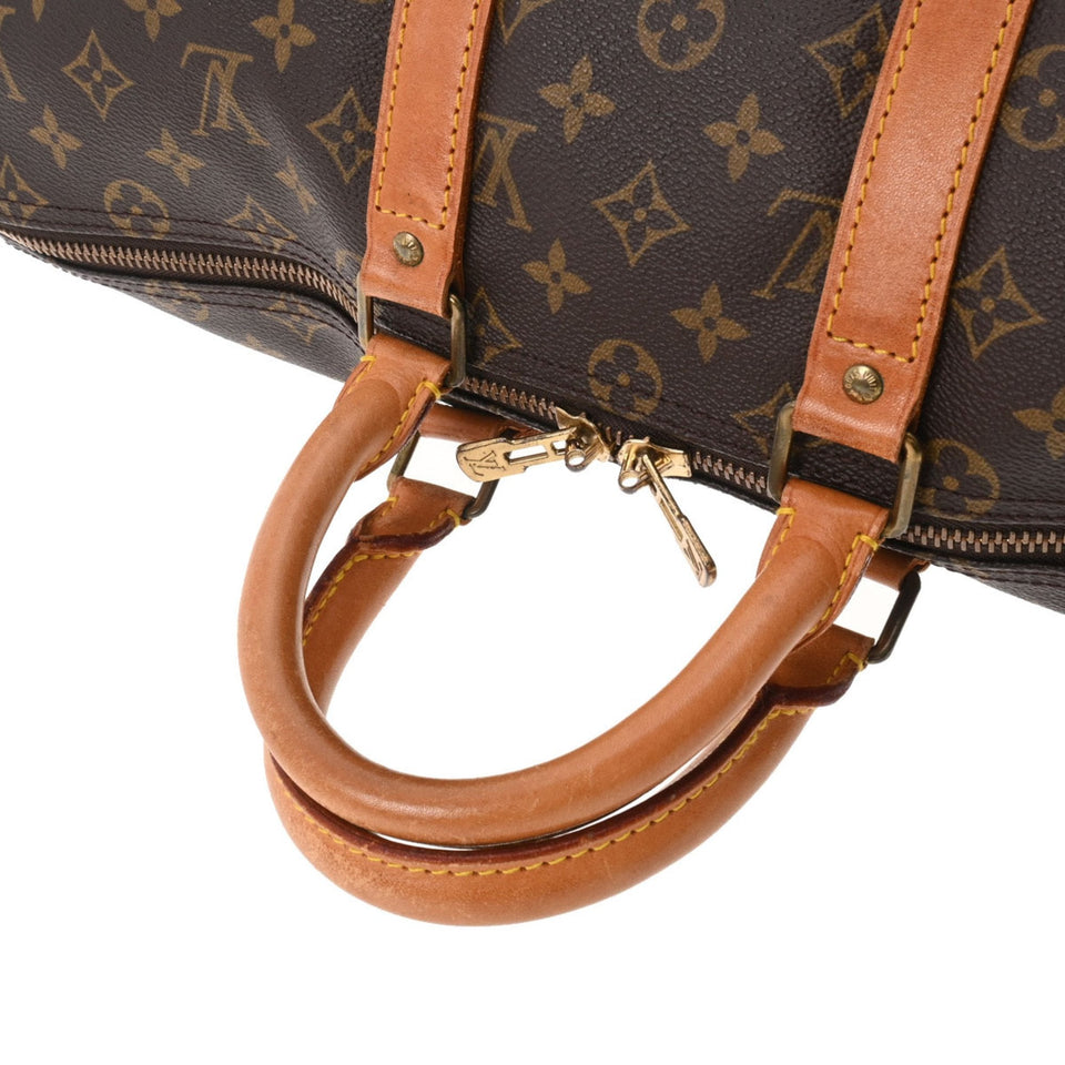 Louis Vuitton Monogram Keepall 45 Brown Women's Canvas Boston Bag