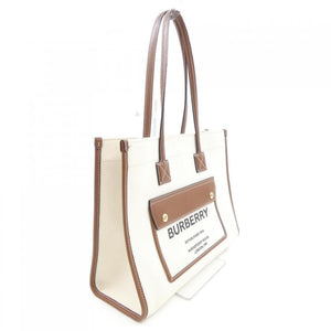 Burberry Brown White Handbag Tote Bag ( )