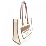 Burberry Brown White Handbag Tote Bag ( )