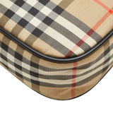 Burberry Beige Multi-Color Canvas Leather Shoulder Bag ( )
