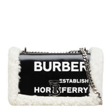 Burberry Black White Leather Shoulder Bag ( )