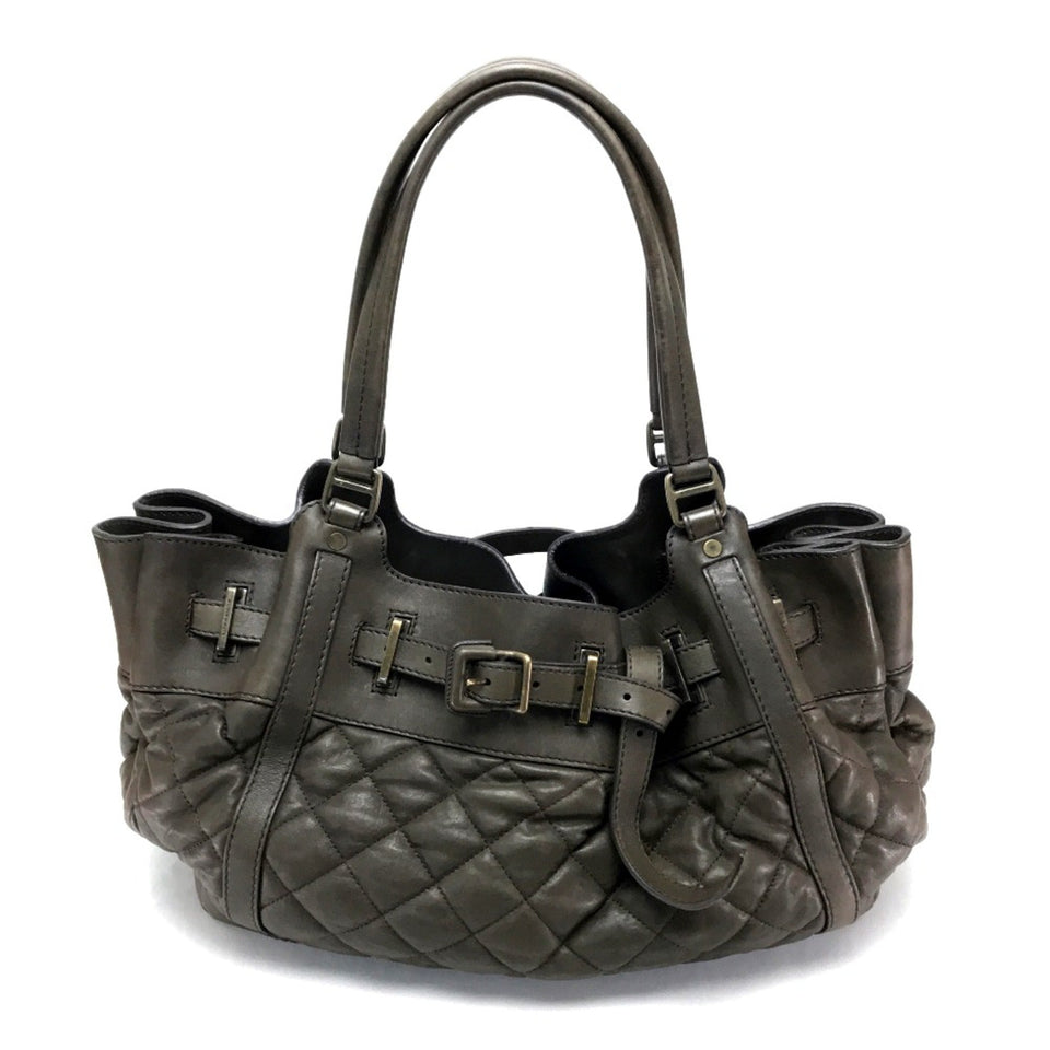 Burberry Brown Leather Tote Bag ( )