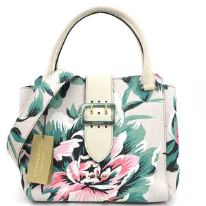 Burberry Light Beige Multi-Color Leather Handbag Shoulder Bag ( )