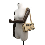 Burberry Beige Raffia Leather Shoulder Bag ( )