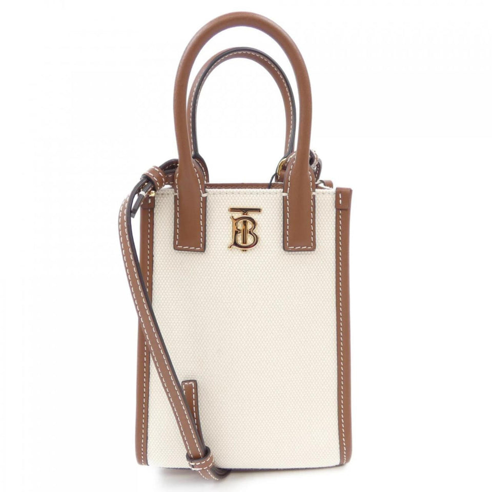 Burberry Brown White Handbag ( )