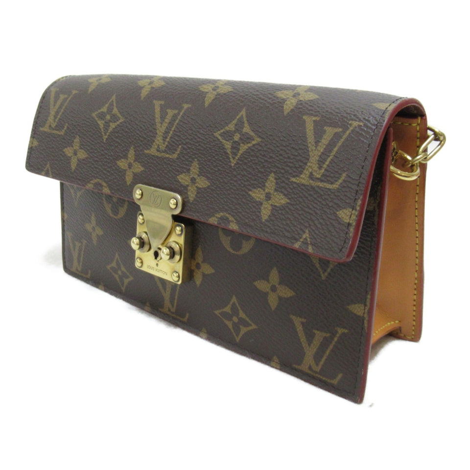 Louis Vuitton S lock belt pouch GM waist bag Brown Monogram PVC coated canvas
