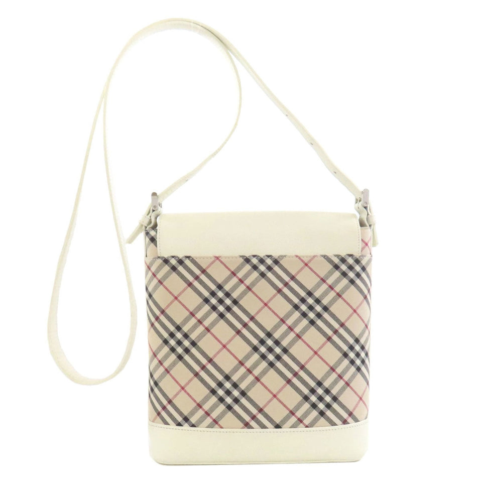 Burberry Beige Canvas Leather Shoulder Bag ( )