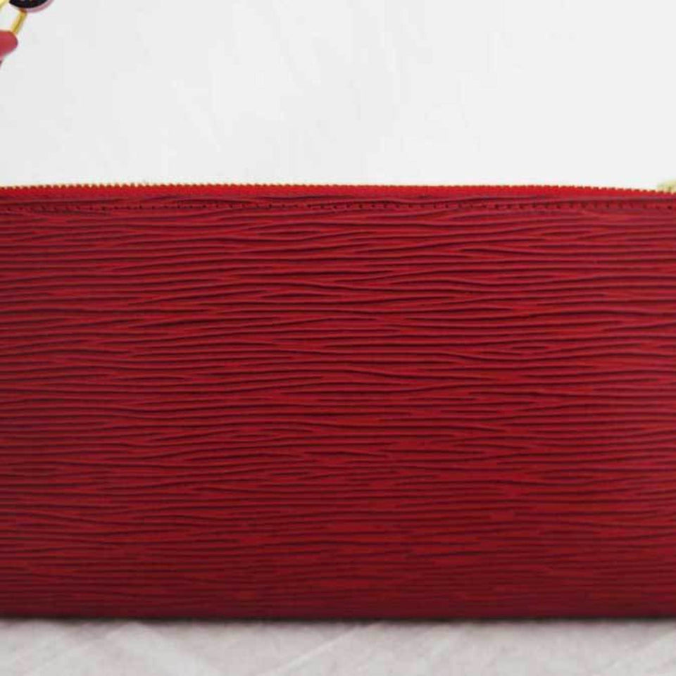 Louis Vuitton Bag Epi Pochette Accessoir Red Leather Shoulder Pouch Ladies