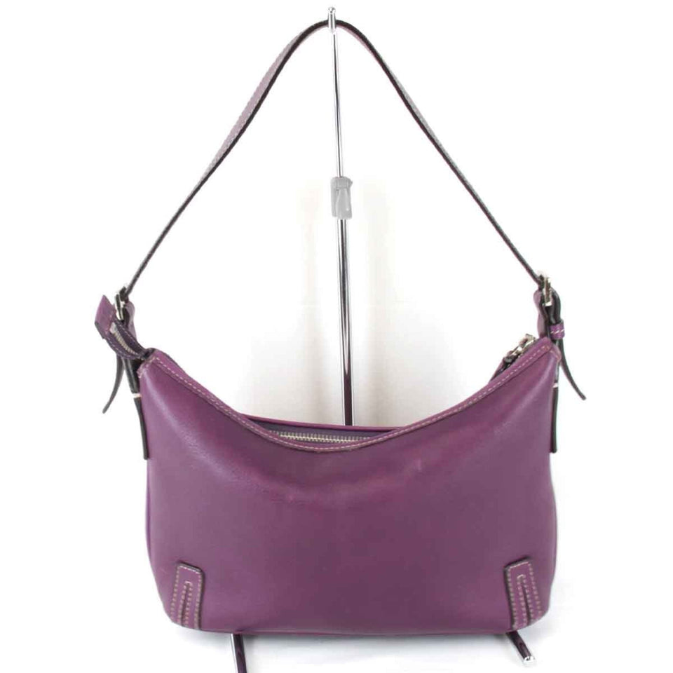Burberry Purple Leather Shoulder Bag ( )