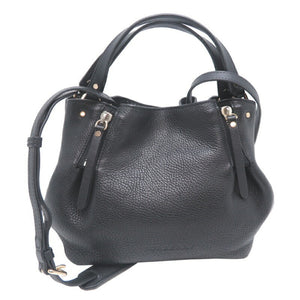 Burberry Black Leather Shoulder Bag ( )