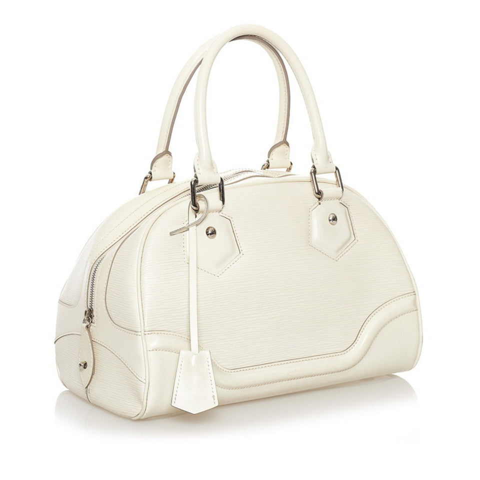 Louis Vuitton Epi Montaigne PM Handbag M5932J White Leather Ladies Louis Vuitton
