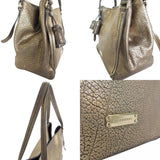 Burberry Gold Leather Shoulder Bag ( )
