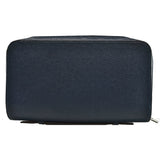 Louis Vuitton Bag Taiga Zippy L Blue Marine Leather Second Organizer Men's