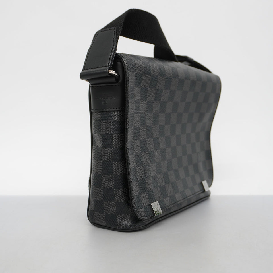 Louis VuittonAuth Damier Graphite District PM Men's Shoulder Bag