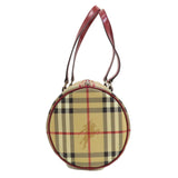 Burberry Beige Red Color Pvc Handbag ( )