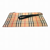 Burberry Beige Brown Canvas Leather Clutch Bag ( )