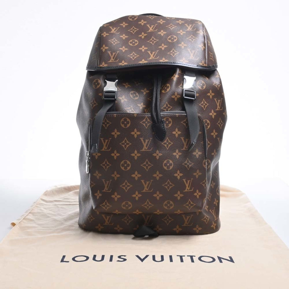 Louis Vuitton Monogram Macassar Backpack Rucksack Brown Women's
