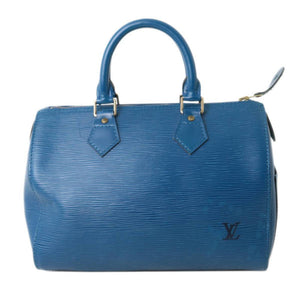 Louis Vuitton Mini Boston Bag Handbag Epi Toledo Blue
