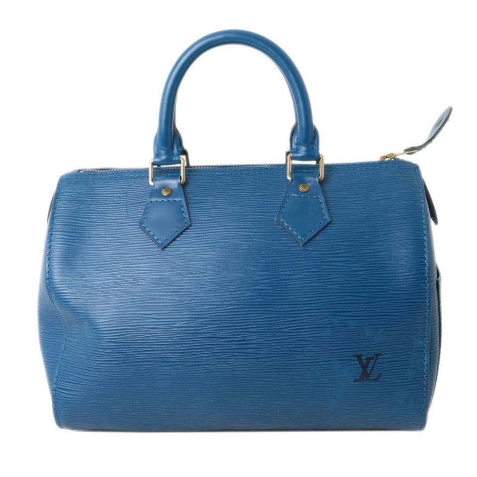 Louis Vuitton Mini Boston Bag Handbag Epi Toledo Blue