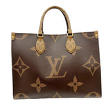 Louis Vuitton On the Go MM Giant Monogram Reverse Tote Bag HandBag Shoulder Women Men