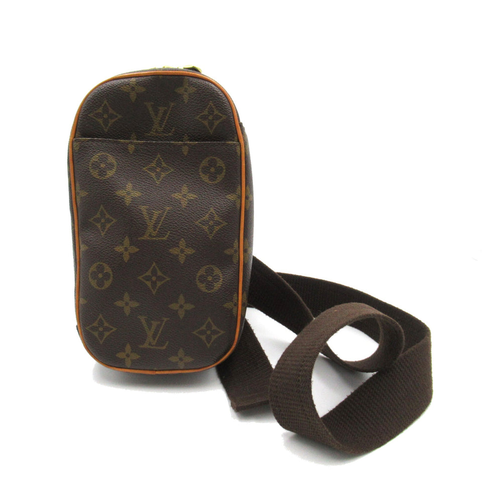 Louis Vuitton Pochette Gange Brown Monogram PVC coated canvas Clutch