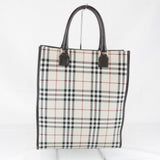Burberry Beige Canvas Leather Tote Bag ( )