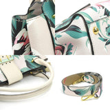 Burberry Light Beige Multi-Color Leather Handbag Shoulder Bag ( )